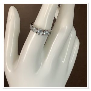 Aquamarine 5 Stone Ring